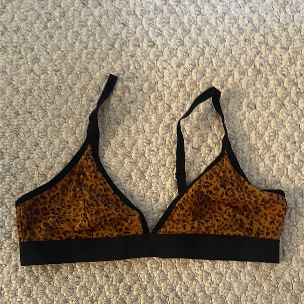 Old Navy Brown and Black Leopard Print Bralette